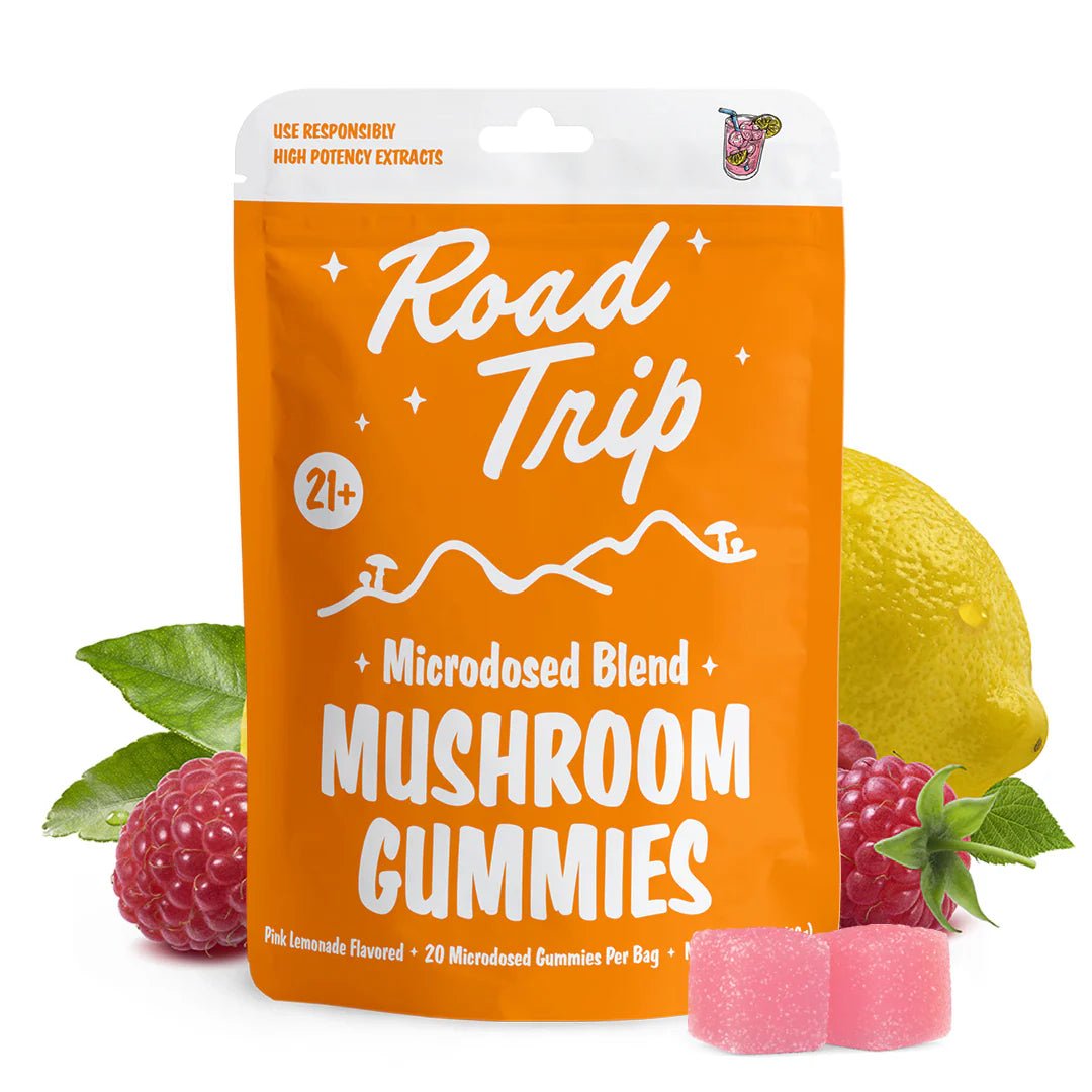 Road Trip Microdosed Gummies - Pink Lemonade & Orange | BudZoom - BudZoom