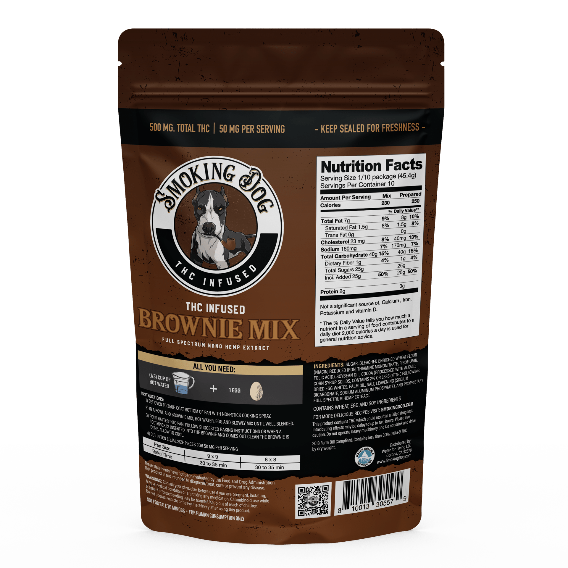 Smoking Dog THC Brownie Mix 500mg - BudZoom